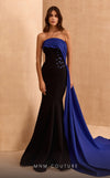 Formal Dresses Long Mermaid Formal Two Tone Evening Prom Dress Black/Royal