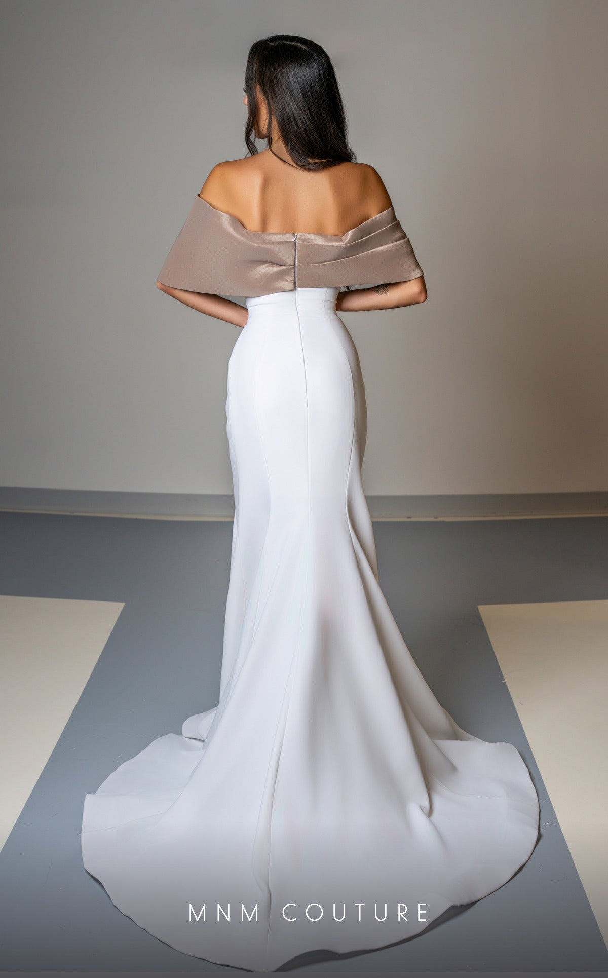 Formal Dresses Long Mermaid Fit Formal Evening Prom Dress White/Beige