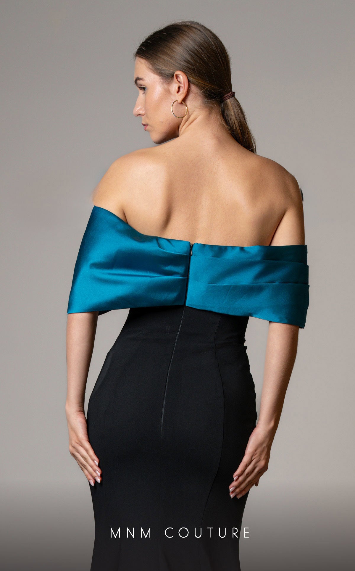 Formal Dresses Long Mermaid Fit Formal Evening Prom Dress Black/Turquoise