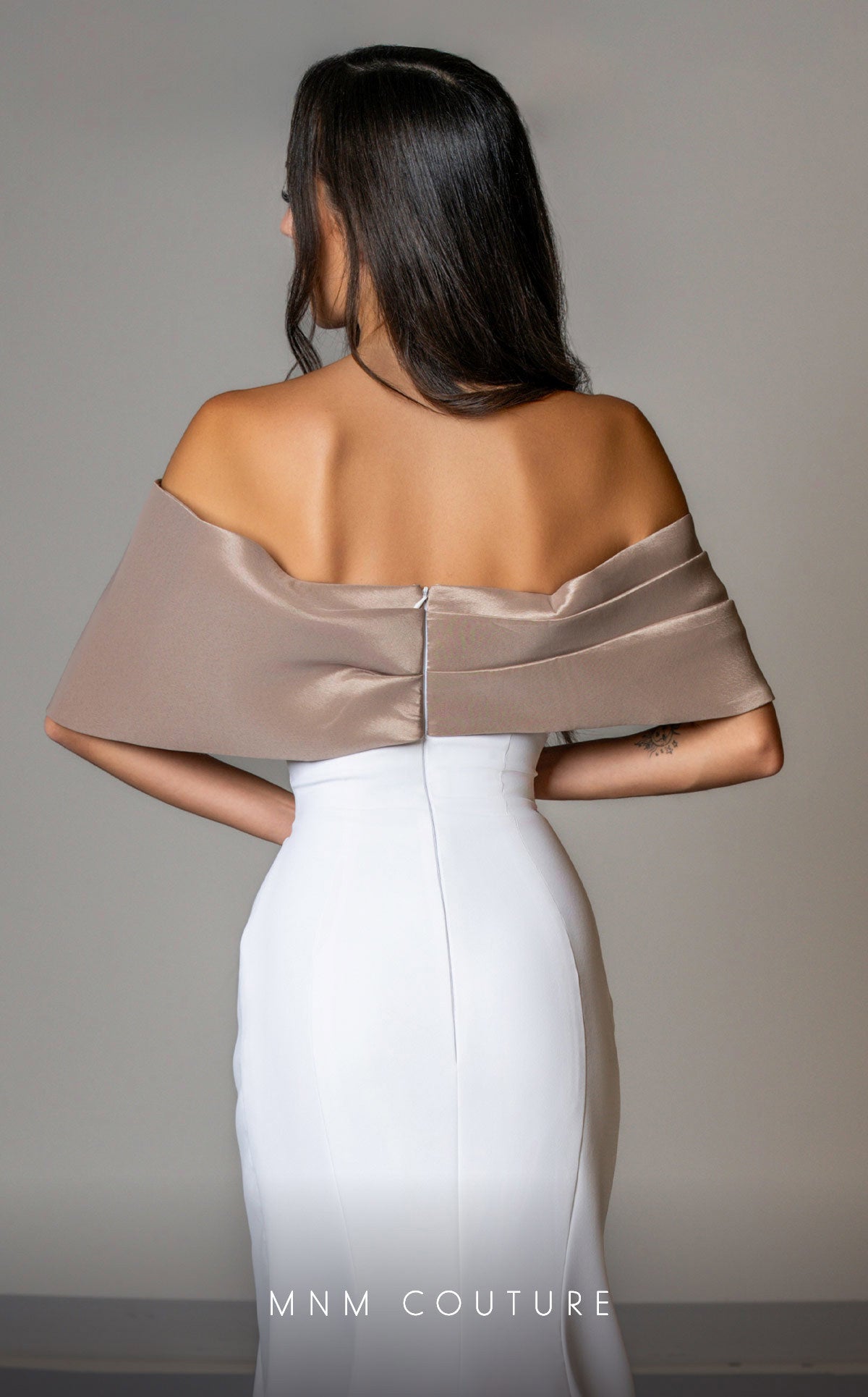 Formal Dresses Long Mermaid Fit Formal Evening Prom Dress White/Beige