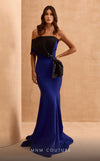 Formal Dresses Mermaid Fit Long Formal Two Tone Prom Dress Royal Blue/Black