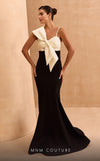 Formal Dresses Long Mermaid Fit Two Tone Formal Prom Dress Black/White