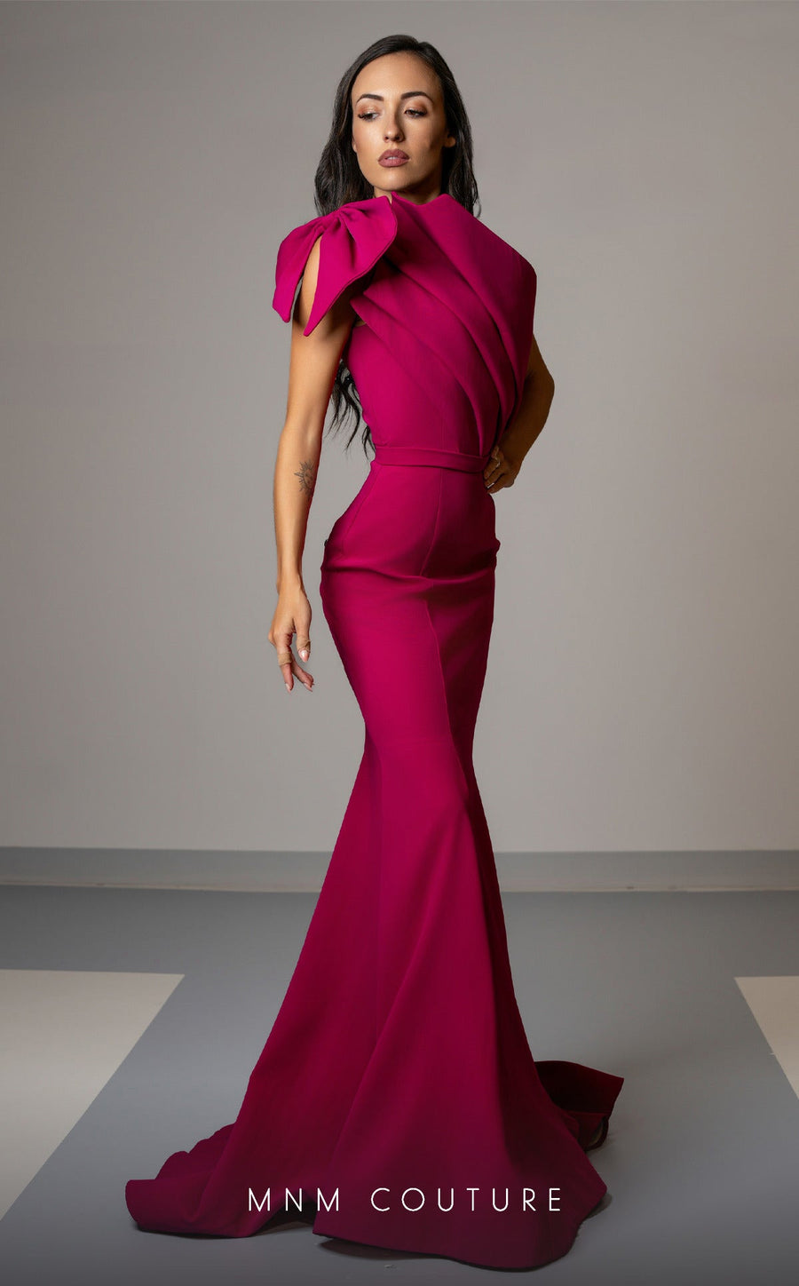 Formal Dresses Prom Mermaid Fit Long Formal Evening Dress Fuchsia