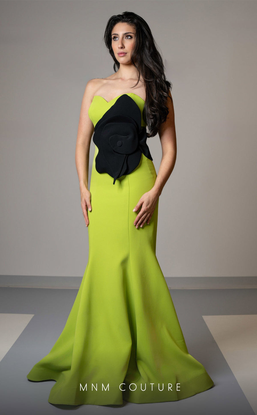 Formal Dresses Prom Fitted Long Formal Mermaid Dress Lime/Black