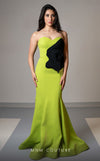 Formal Dresses Prom Fitted Long Formal Mermaid Dress Lime/Black