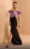 Formal Dresses Fitted Long Formal Beaded Evening Dress Black/Purple