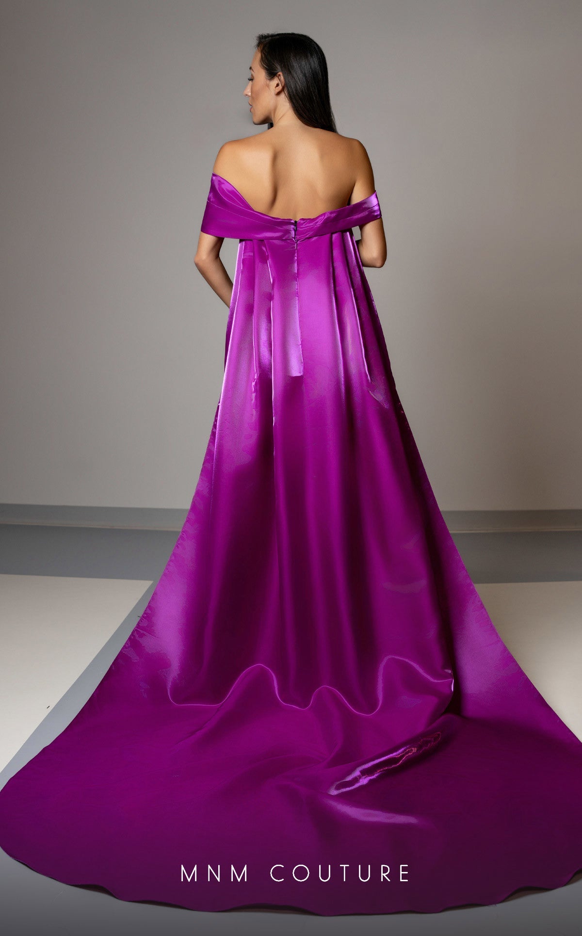 Formal Dresses Long Pleated Formal Slit Prom Dress Black/Purple