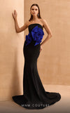 Prom Dresses Fitted Long Formal Mermaid Prom Dress Black/Royal