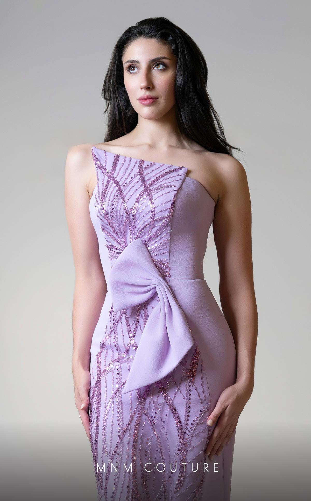 Prom Dresses Fitted Beaded Sequin Long Formal Prom Dress Purple