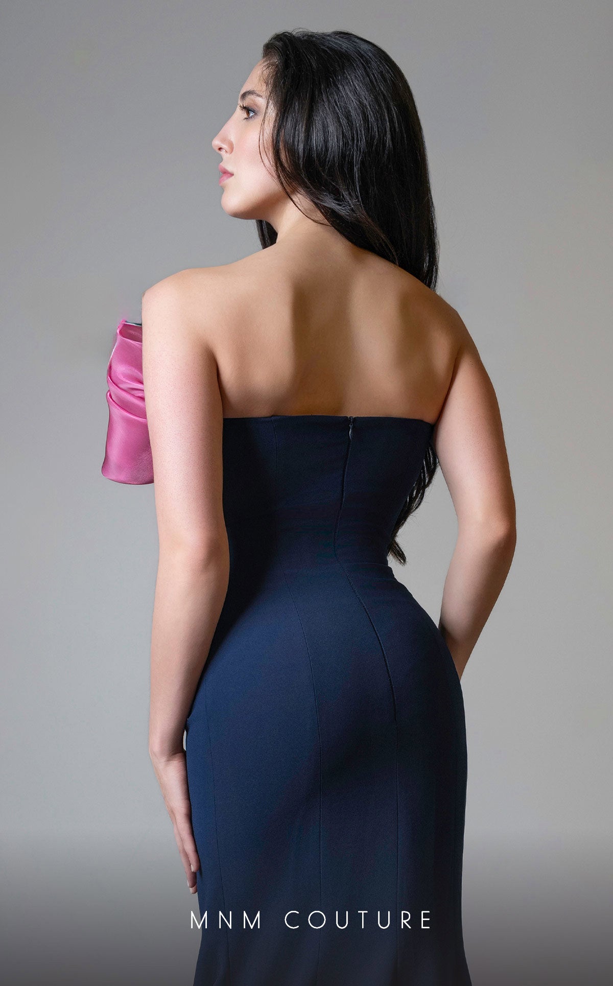 Formal Dresses Mermaid Fit Long Formal Prom Dress Navy/Pink