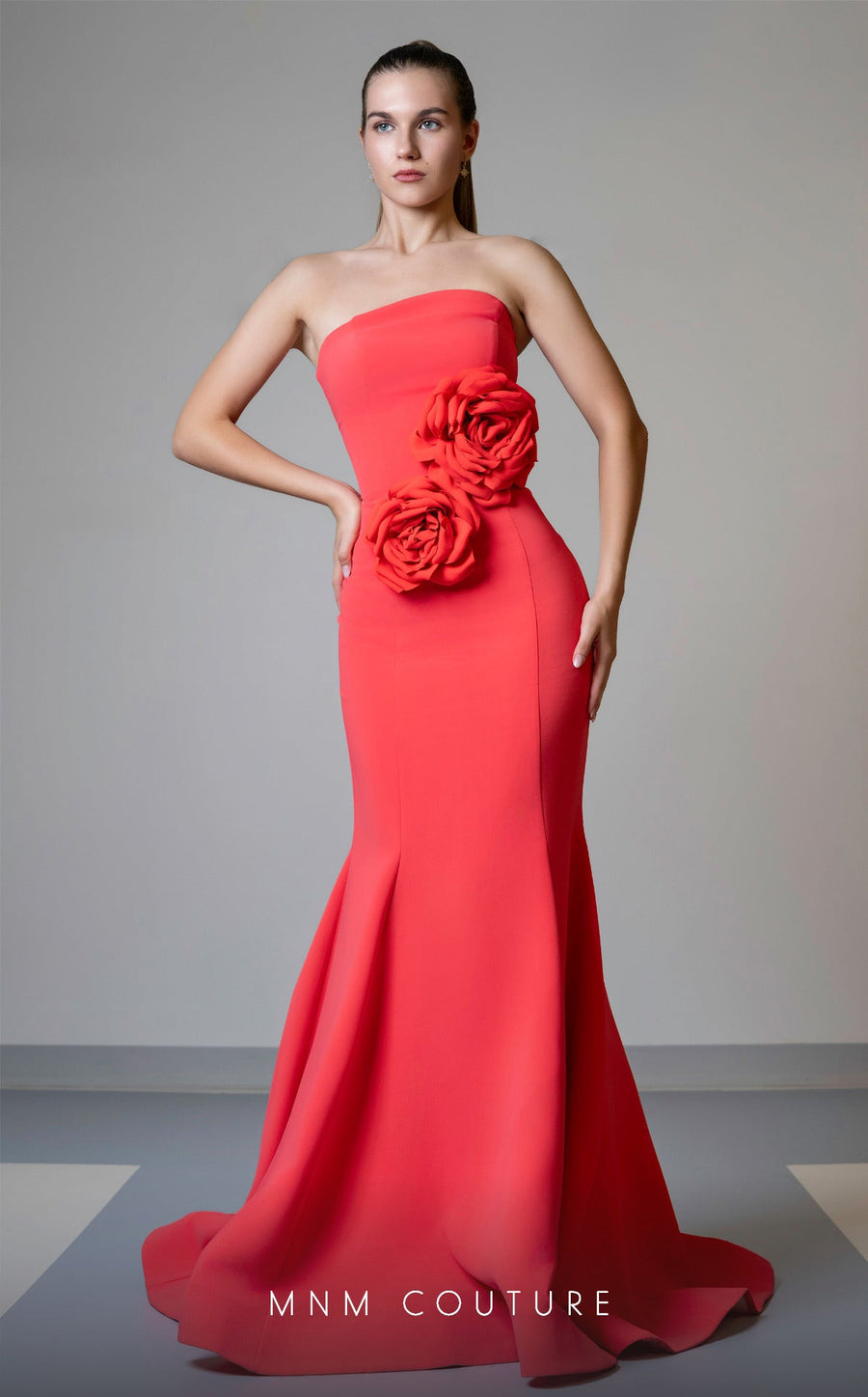 Formal Dresses Long Mermaid Fit Prom Formal Evening Dress Coral