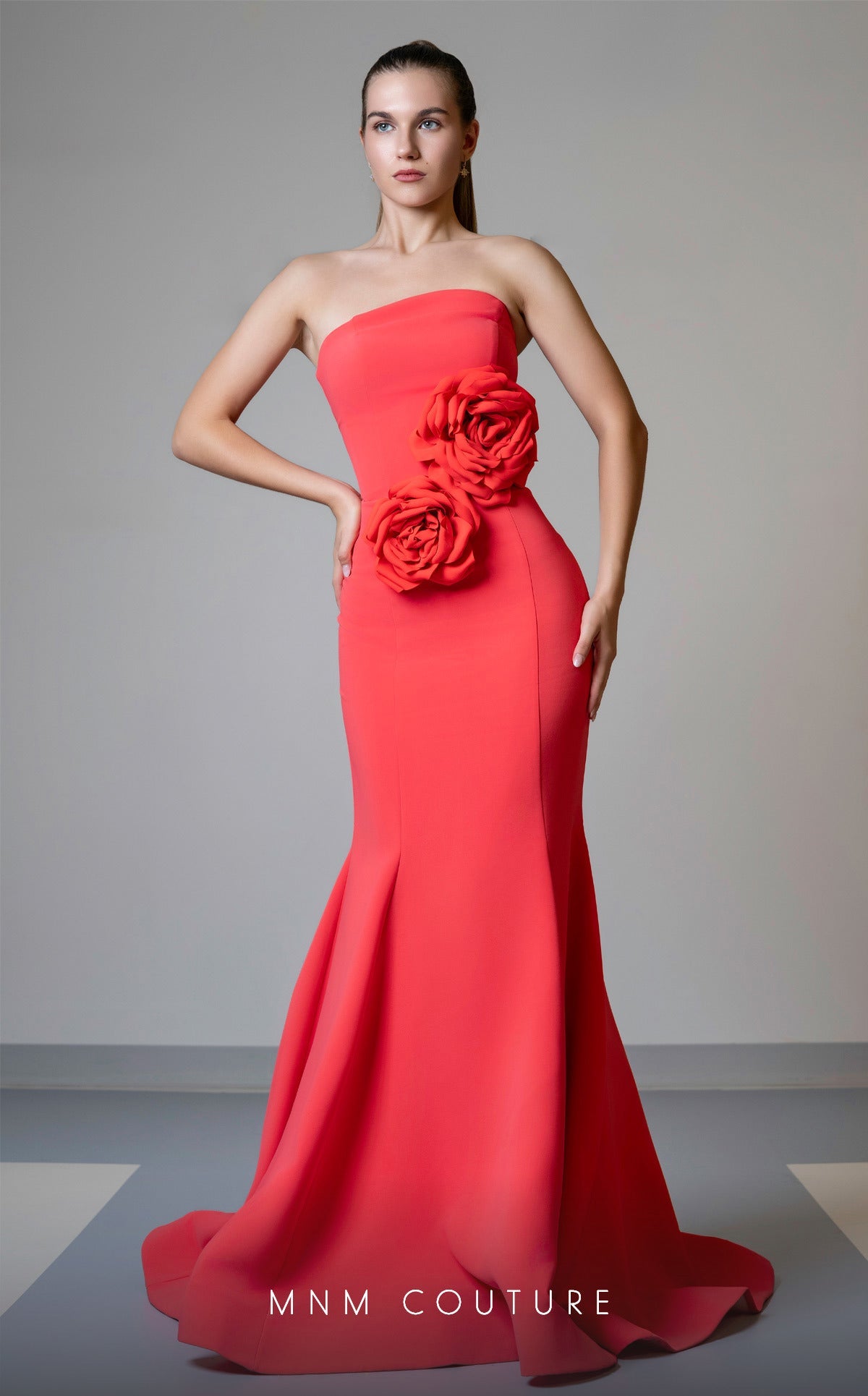 Formal Dresses Long Mermaid Fit Prom Formal Evening Dress Coral