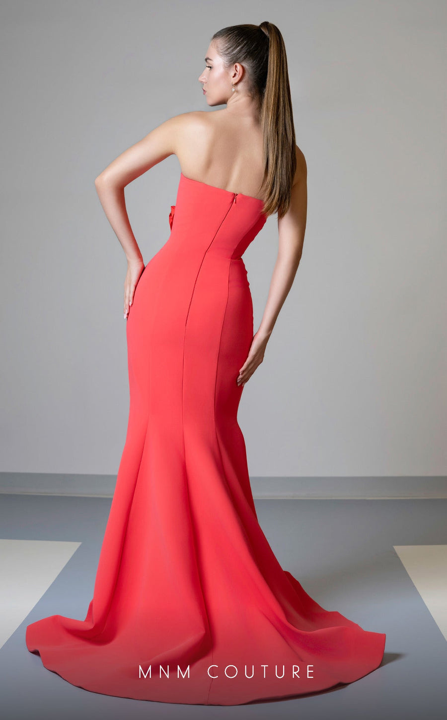Formal Dresses Long Mermaid Fit Prom Formal Evening Dress Coral