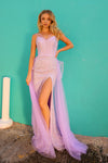Prom Dresses Long Fitted Formal Overskirt Prom Dress Lilac