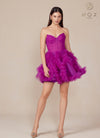 Cocktail Dresses Short Ruffle Cocktail Dress Magenta
