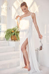 A-Line High Slit Wedding Dress - The Dress Outlet