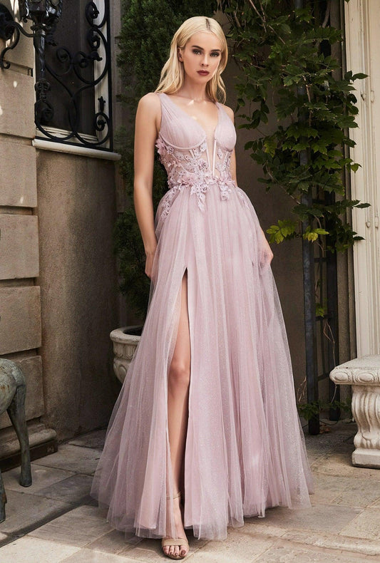 Andrea & Leo A1057 Sleeveless Prom Gown Mauve