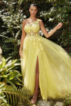 Andrea & Leo A1140 One Shoulder Prom Dress Yellow