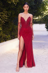 Prom Dresses Long Beaded Pearl Formal Prom Dress Burgundy