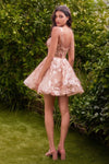 Cocktail Dresses Short Sequin Cocktail A Line Dress Rose Gold