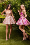 Cocktail Dresses Short Sequin Cocktail A Line Dress Rose Gold Orchid