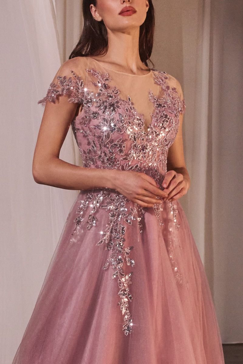 Formal Dresses Long A Line Formal Prom Dress Dusty Rose