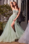 Prom Dresses Prom Layered Long Glitter Formal Dress Sage