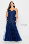Formal Dresses Long Formal Lace Beaded Evening Dress Navy Blue