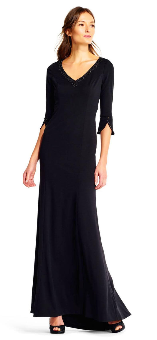 Adrianna Papell Long Formal Evening Party Dress - The Dress Outlet Adrianna Papell