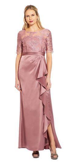 Adrianna Papell Long Formal Mother of the Bride Dress - The Dress Outlet Adrianna Papell