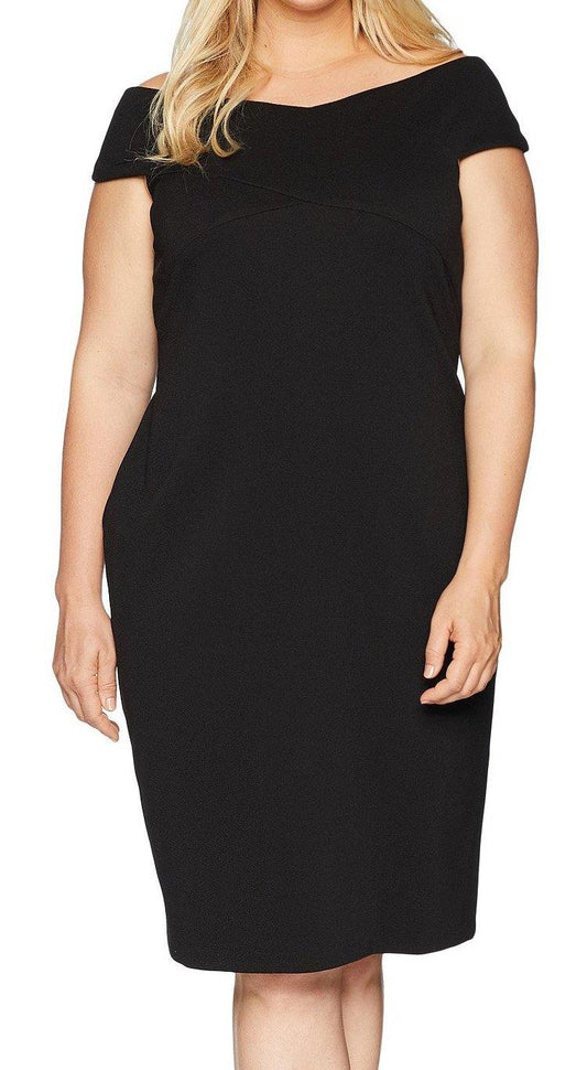 Adrianna Papell Formal Short Plus Size Bodycon Dress - The Dress Outlet Adrianna Papell