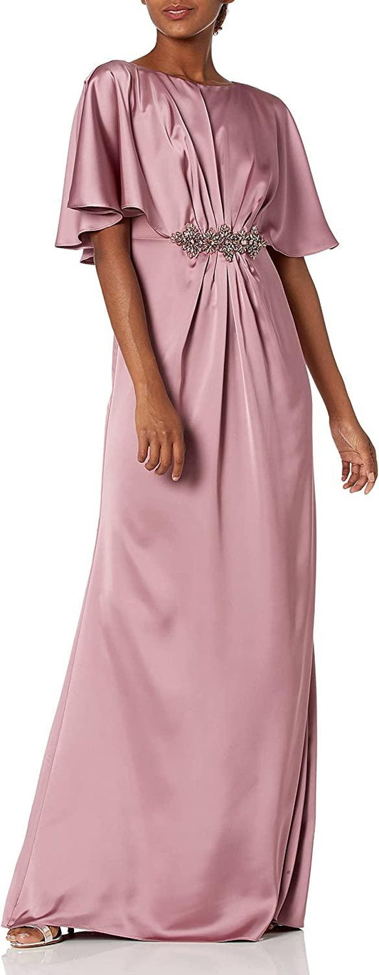Adrianna Papell Long Formal Pletaed Gown AP1E205725 - The Dress Outlet