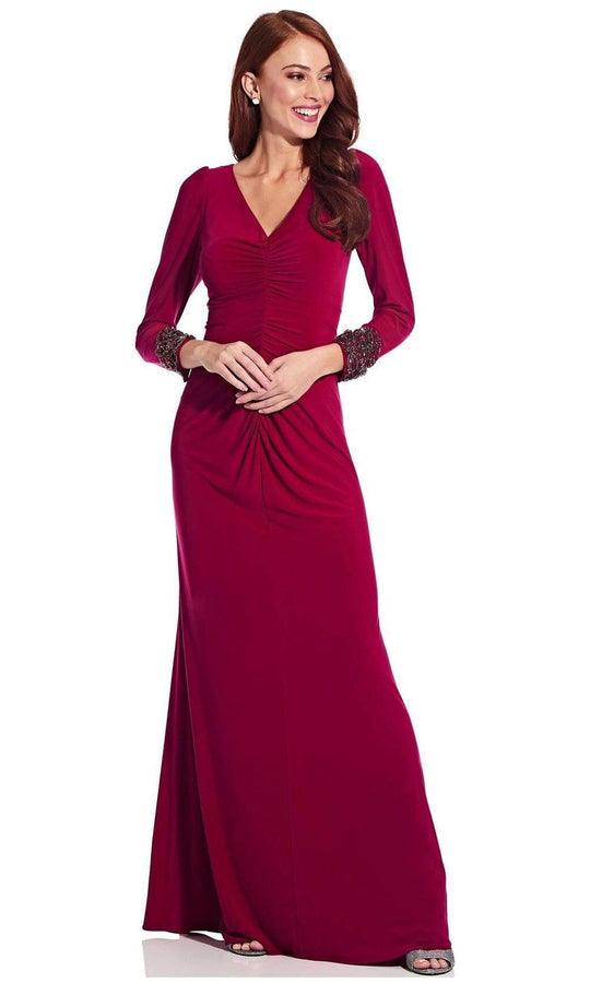 Adrianna Papell Long Sleeve Beaded Dress AP1E207011 - The Dress Outlet