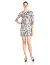 Adrianna Papell 3/4 Sleeve Short Cocktail Party Dress - The Dress Outlet Adrianna Papell