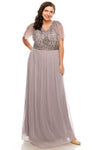 Adrianna Papell Plus Size Long Dress AP1E203734W - The Dress Outlet