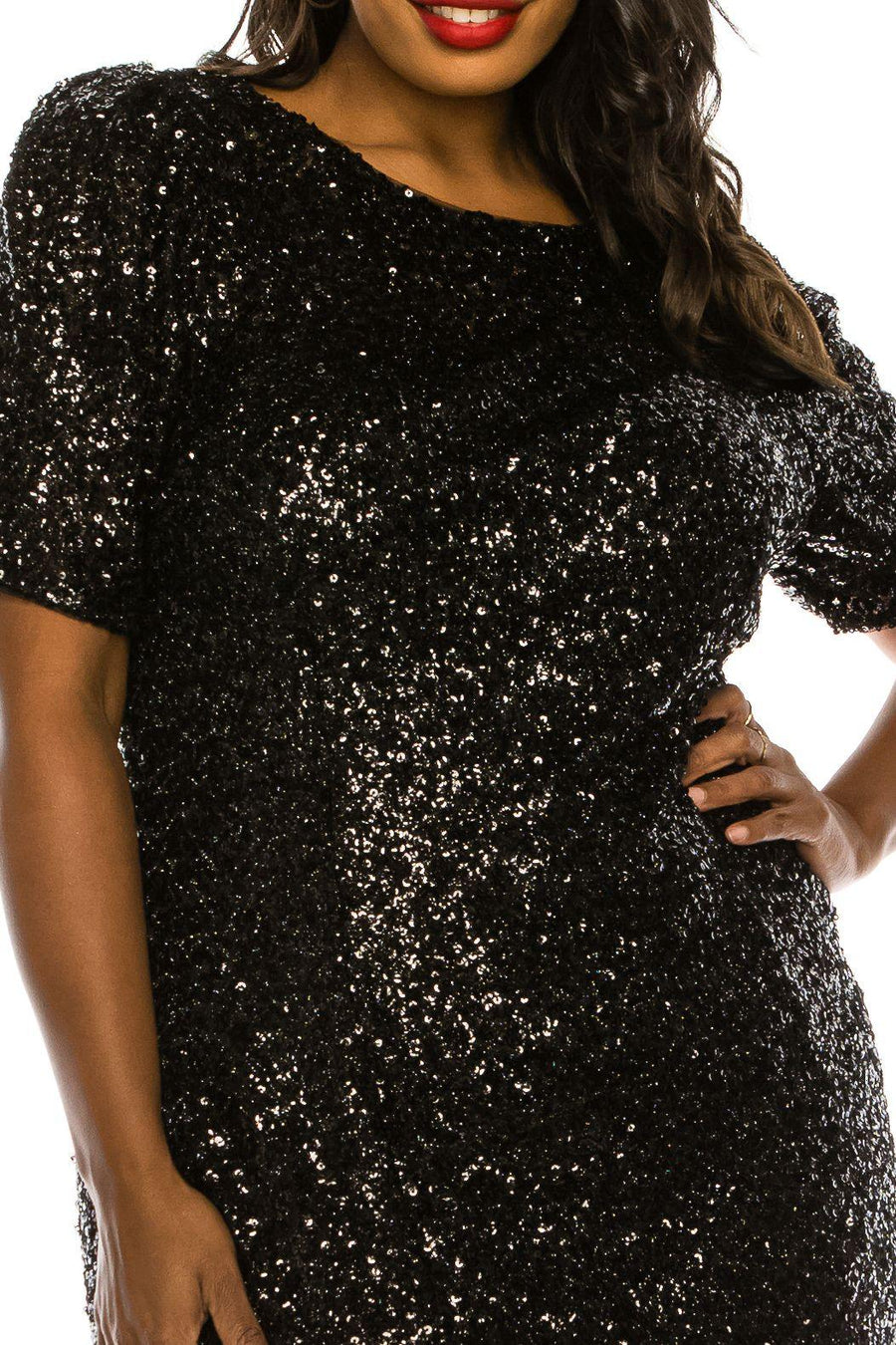 Adrianna Papell Plus Size Short Dress AP1E206239W - The Dress Outlet