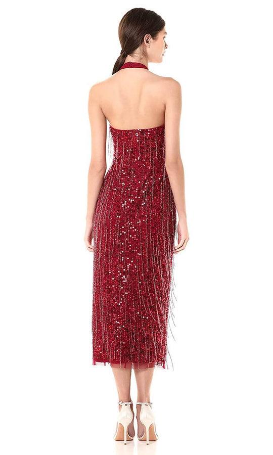 Adrianna Papell Short Halter Sequins Gown AP1E206152 - The Dress Outlet