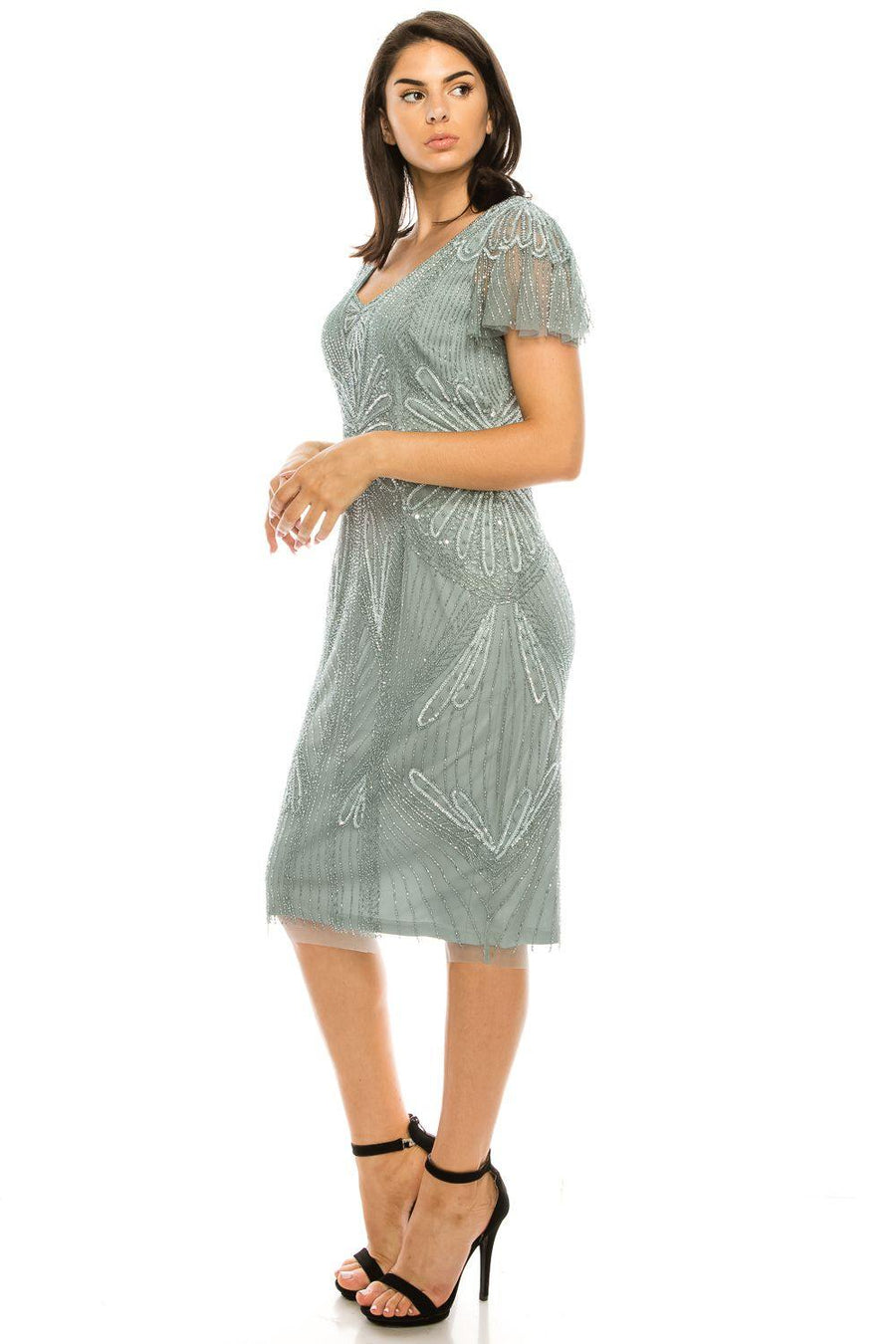 Adrianna Papell  Short Plus Size Dress AP1E205798W - The Dress Outlet