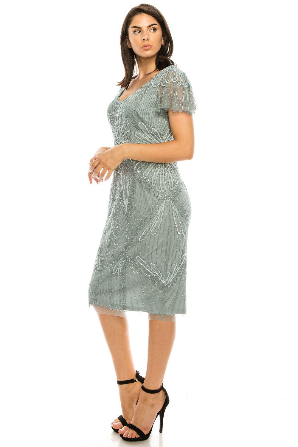 Adrianna Papell  Short Plus Size Dress AP1E205798W - The Dress Outlet