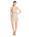 Adrianna Papell Short Spaghetti Strap Blouson Cocktail Dress - The Dress Outlet Adrianna Papell