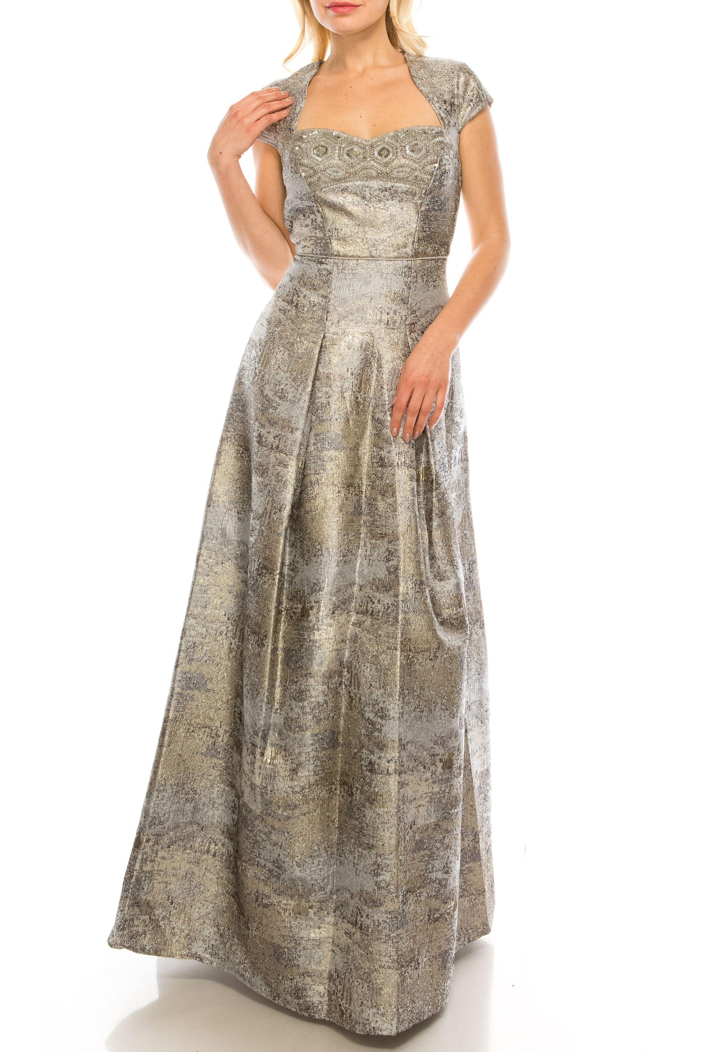 Aidan Mattox Long Formal Beaded Dress MD1E202411 - The Dress Outlet