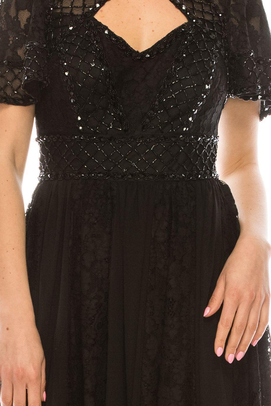 Aidan Mattox Long Formal Beaded Dress MD1E204601 - The Dress Outlet