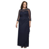 Alex Evenings Plus Size Long Beaded Dress 432833 - The Dress Outlet