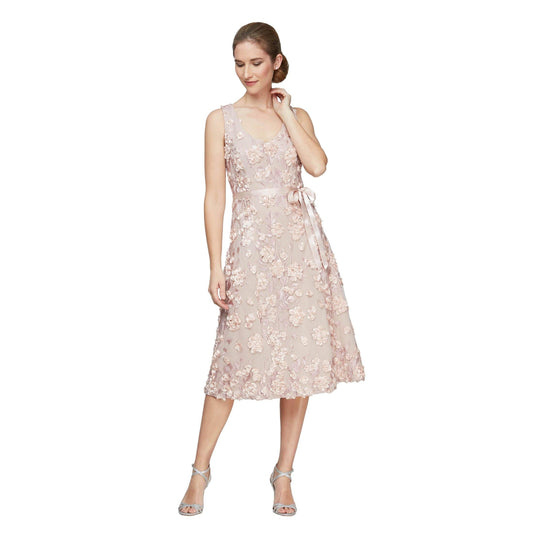 Alex Evenings Sleeveless Midi Length Dress 81171061 - The Dress Outlet