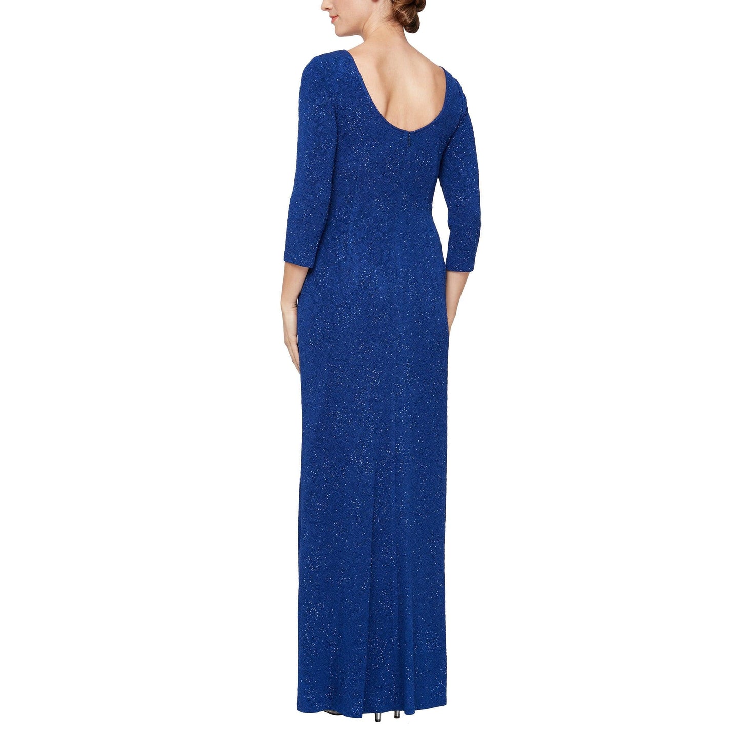 Alex Evenings Long 3/4 Sleeve Formal Dress 8125884 - The Dress Outlet