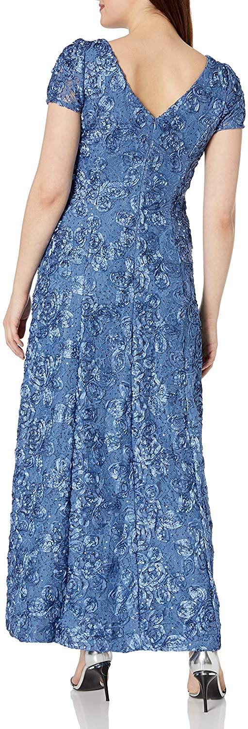 Alex Evenings Long A-line Formal Dress 212788 - The Dress Outlet