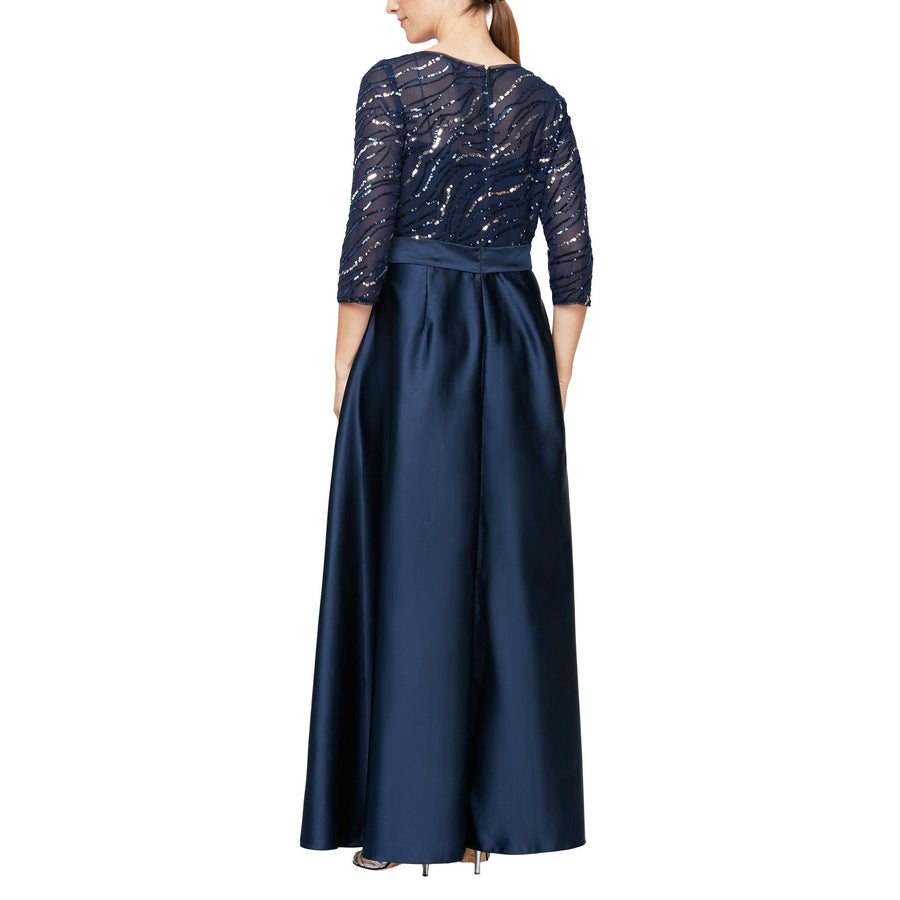 Alex Evenings Long Formal 3/4 Sleeve Dress 8196794 - The Dress Outlet