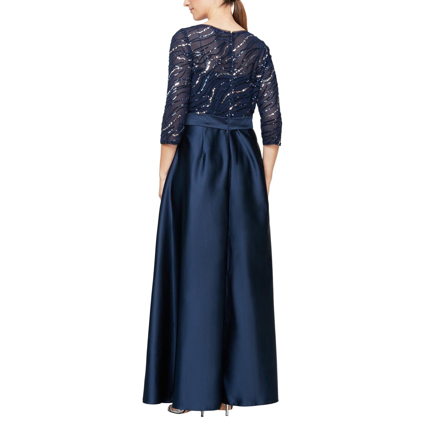 Alex Evenings Long Formal 3/4 Sleeve Dress 8196794 - The Dress Outlet