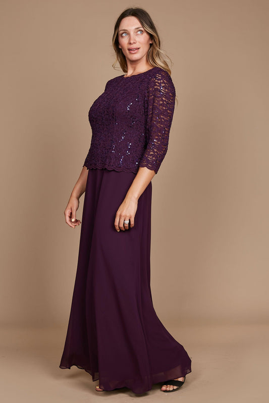 Alex Evenings Long Formal Dress 412318 - The Dress Outlet