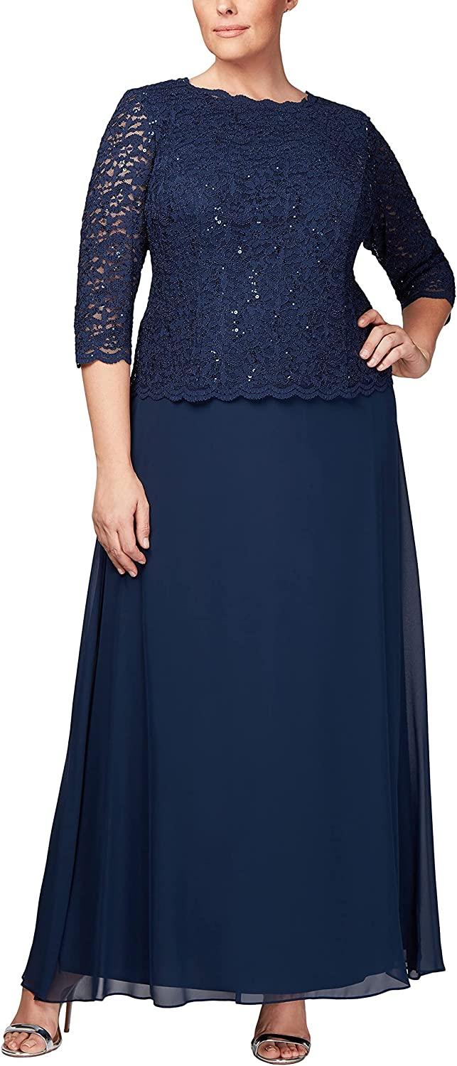 Alex Evenings Long Formal Dress 412318 - The Dress Outlet